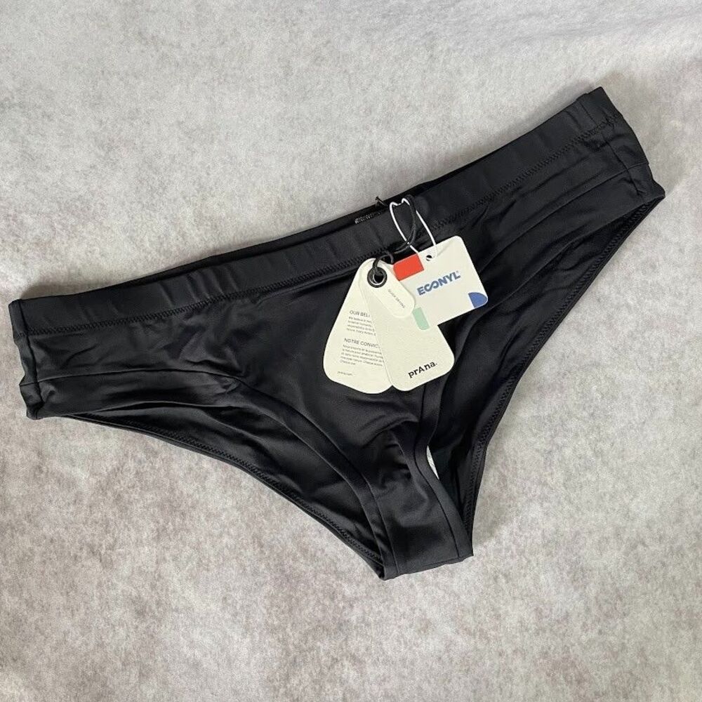 PrAna Bikini Bottom Womens sIZE XL Black Low Rise Cheeky ** $5 CLEARANCE**